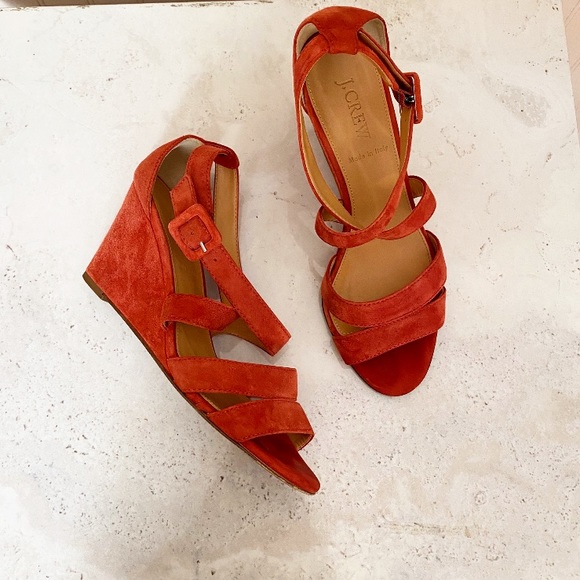 J.crew Orange Suede Sandals - Picture 5 of 6